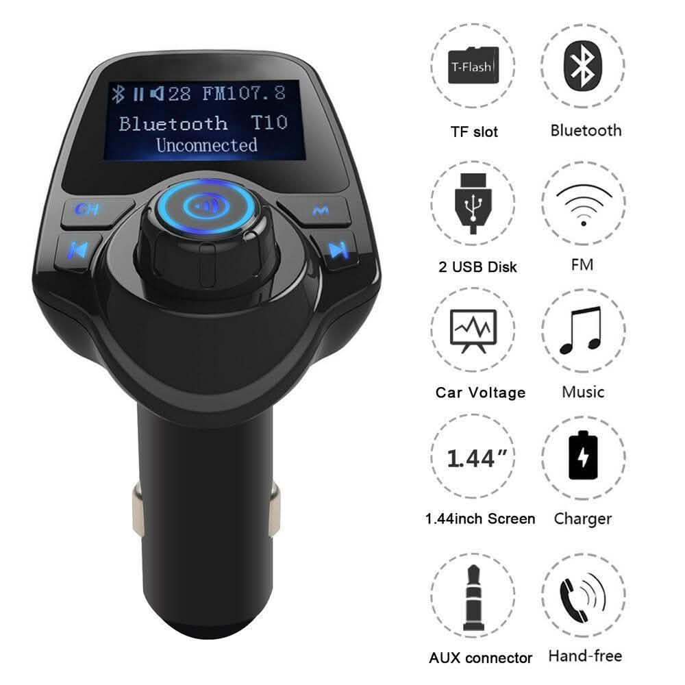Bluetooth Handsfree In Car Kit FM Transmitter MP3 Player 2 USB Charger