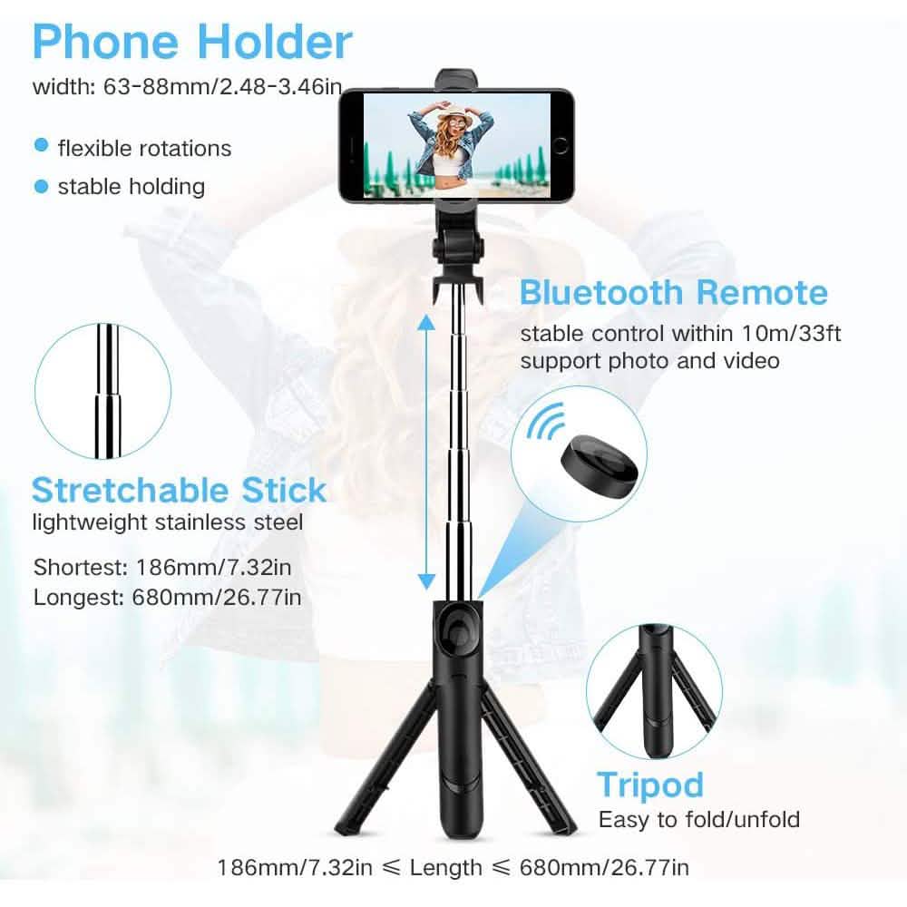 Bluetooth Selfie Stick Tripod