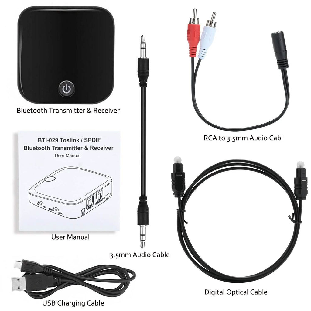 Bluetooth Wireless Audio Transmitter Receiver Adapter Optical Toslink