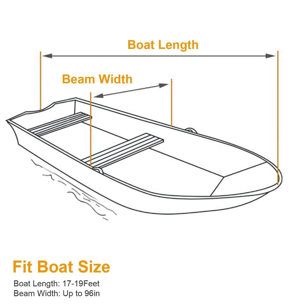 Boat Cover 210D Waterproof Dustproof Trailerable Boat Protector