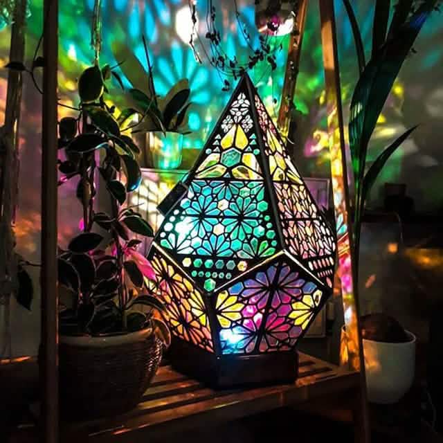 Bohemian Diamond Pole Star Projector Night Light