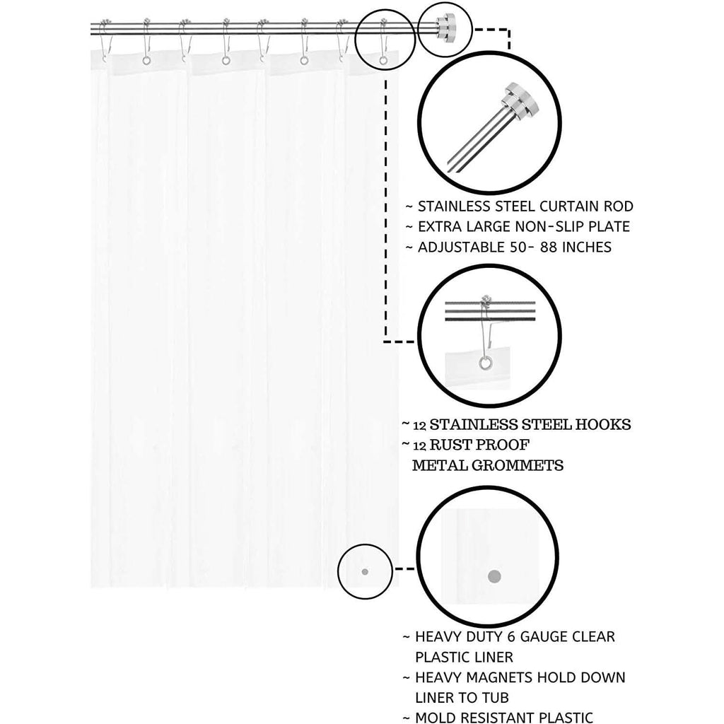 Bolford Shower Curtain & Rod Set