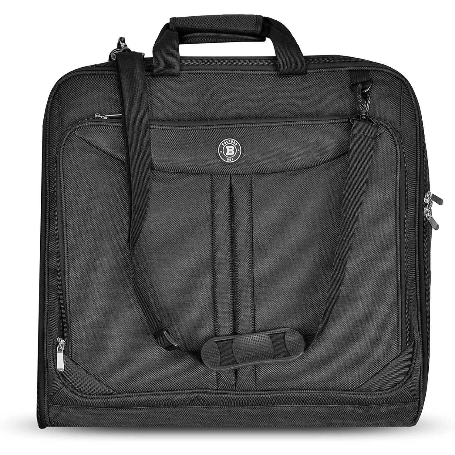 Bolford Travel Garment Bag For Business Trips And Travel With Padded Computer Pocket