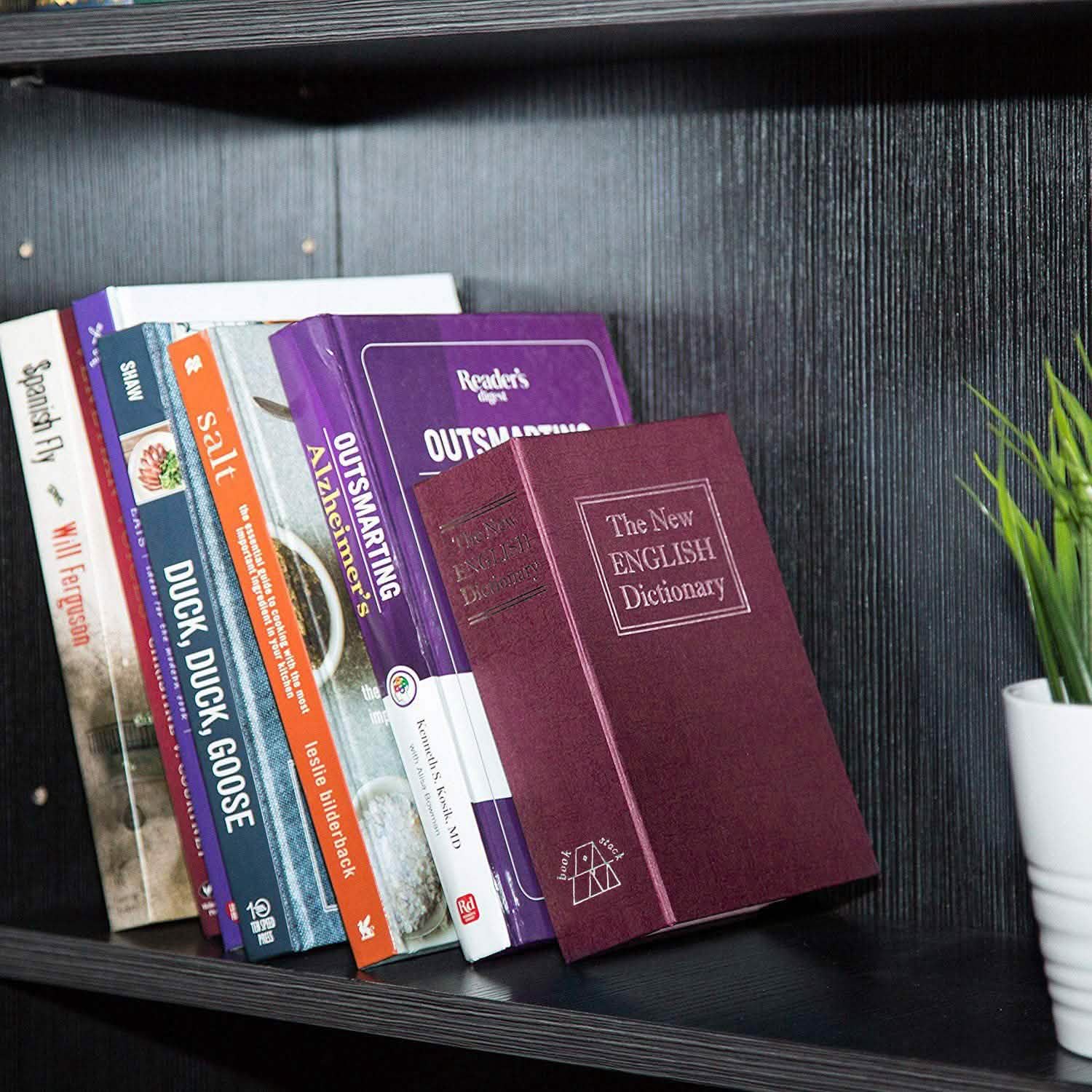 Book Safe with 3-Digit Combination Lock Storage Box