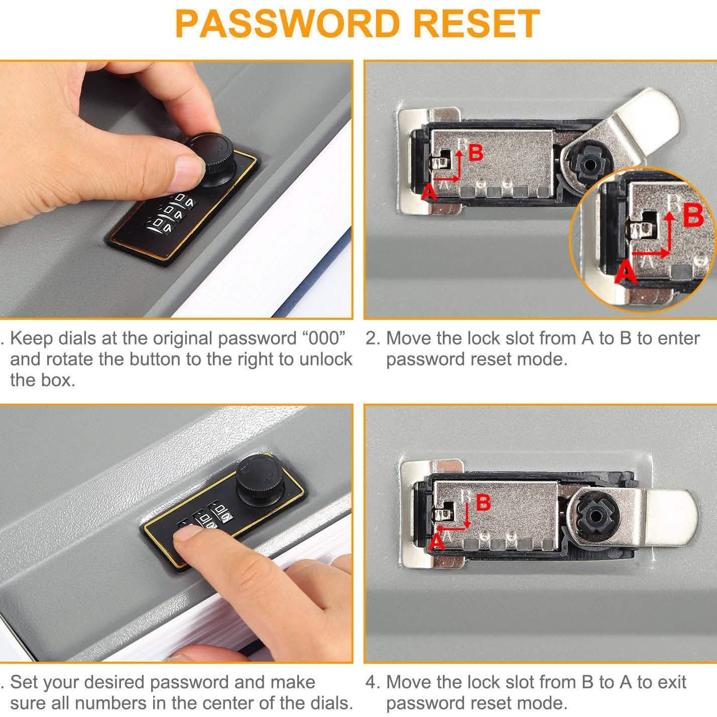 Book Safe with 3-Digit Combination Lock Storage Box
