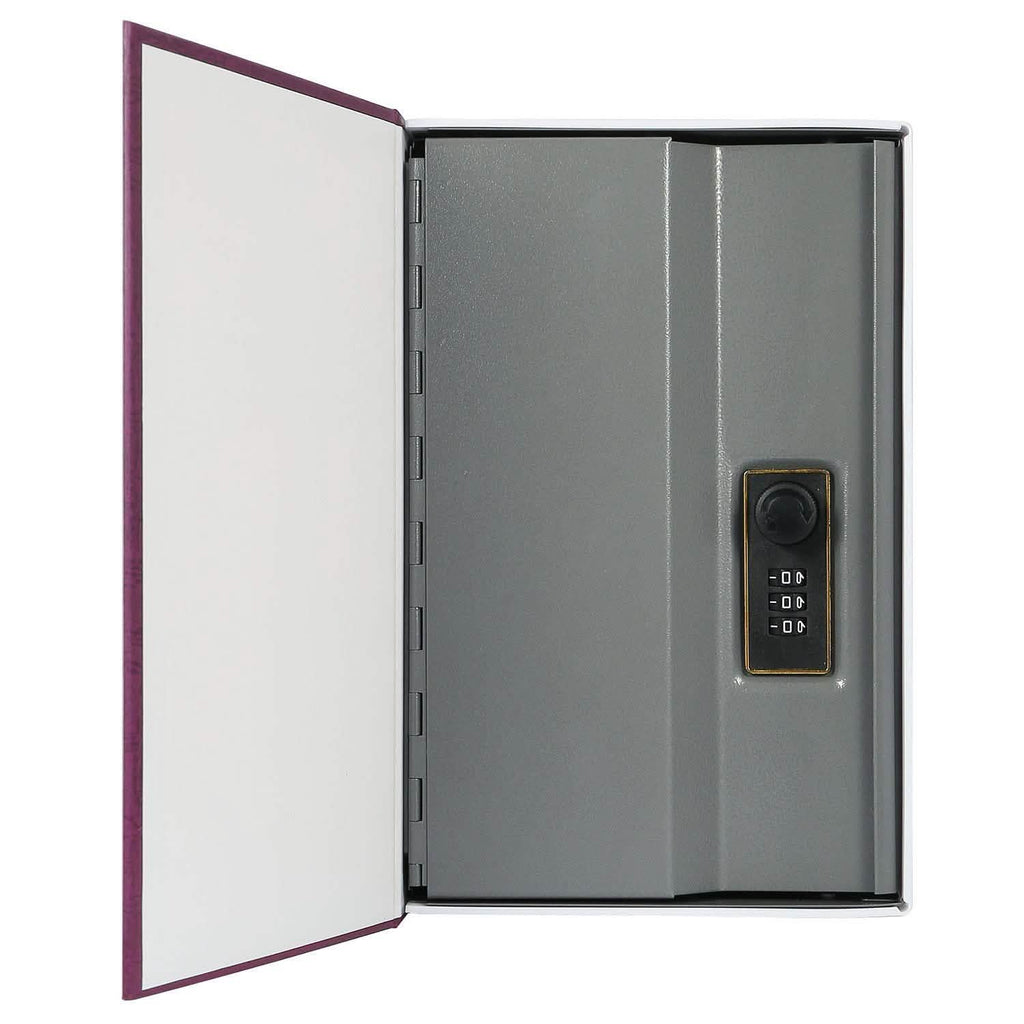 Book Safe with 3-Digit Combination Lock Storage Box