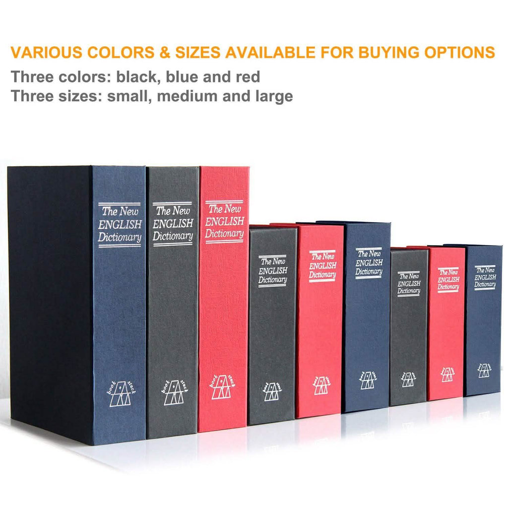 Book Safe with 3-Digit Combination Lock Storage Box