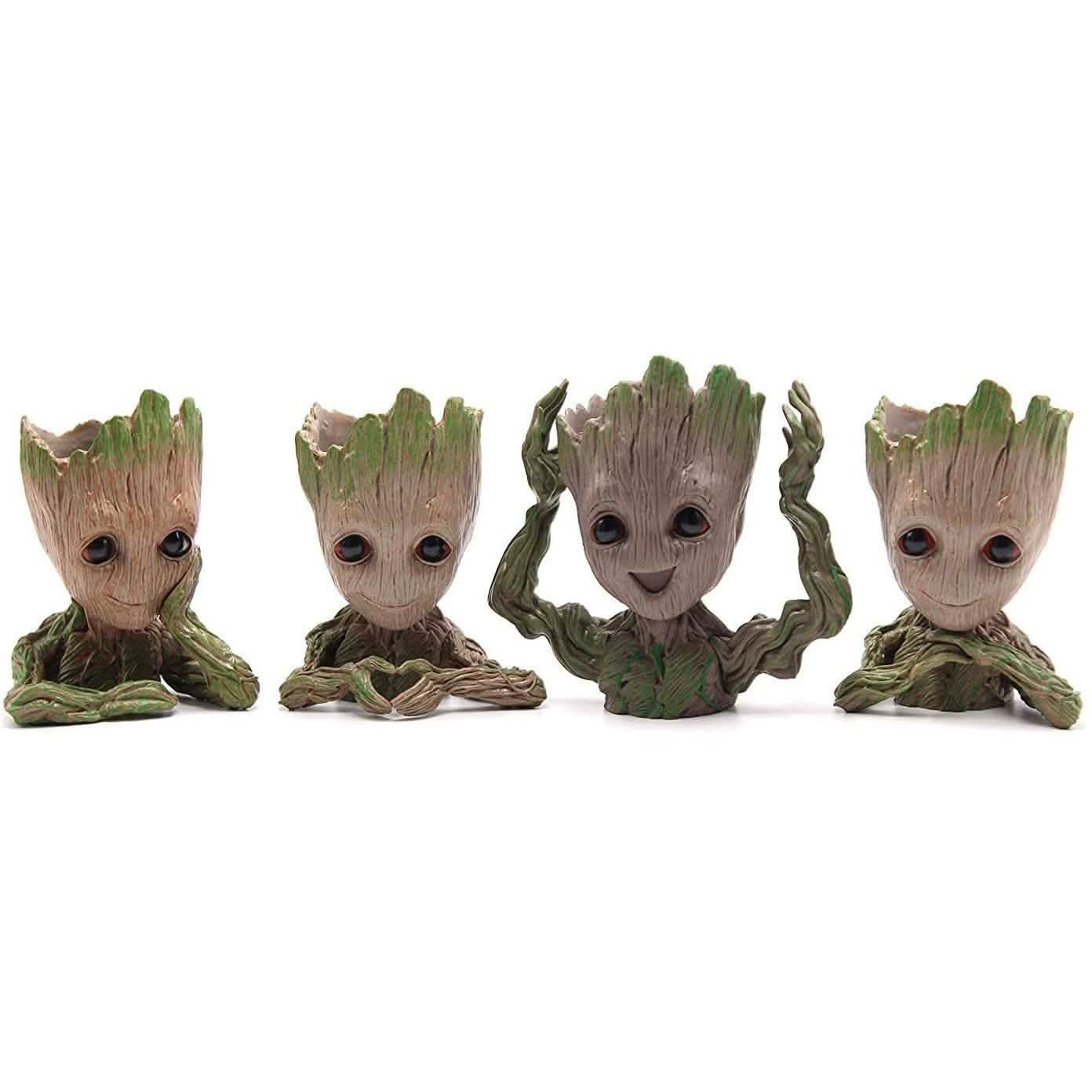 Boxod Treeman Baby Groot Succulent Flower Pot with Hole Pen Holder