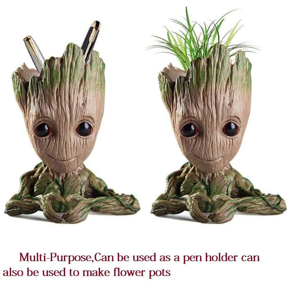 Boxod Treeman Baby Groot Succulent Flower Pot with Hole Pen Holder