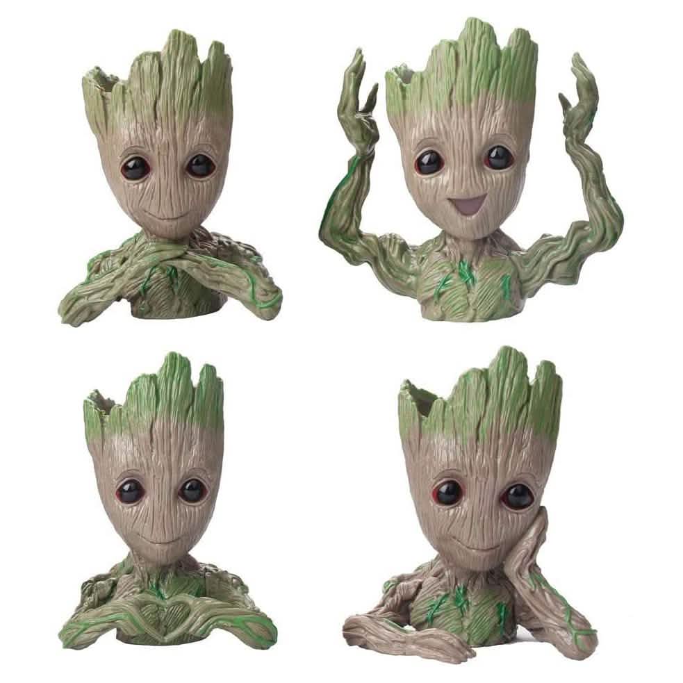 Boxod Treeman Baby Groot Succulent Flower Pot with Hole Pen Holder