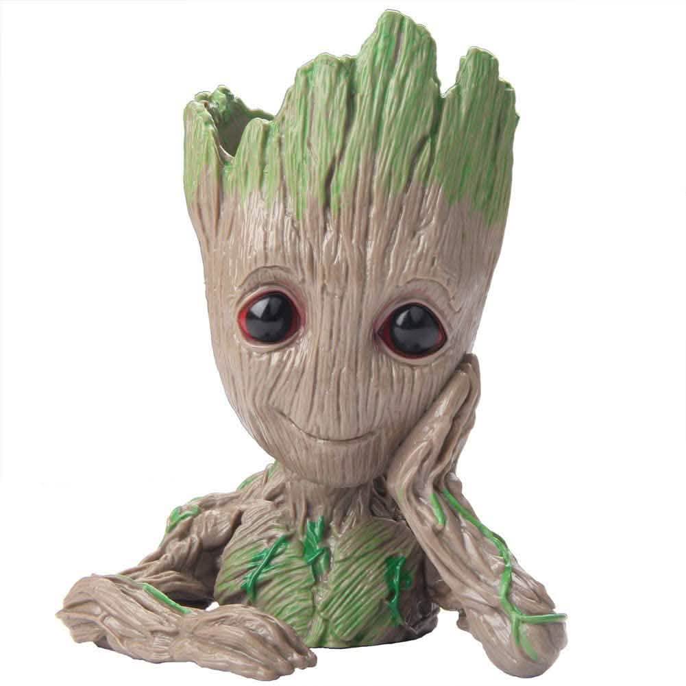 Boxod Treeman Baby Groot Succulent Flower Pot with Hole Pen Holder