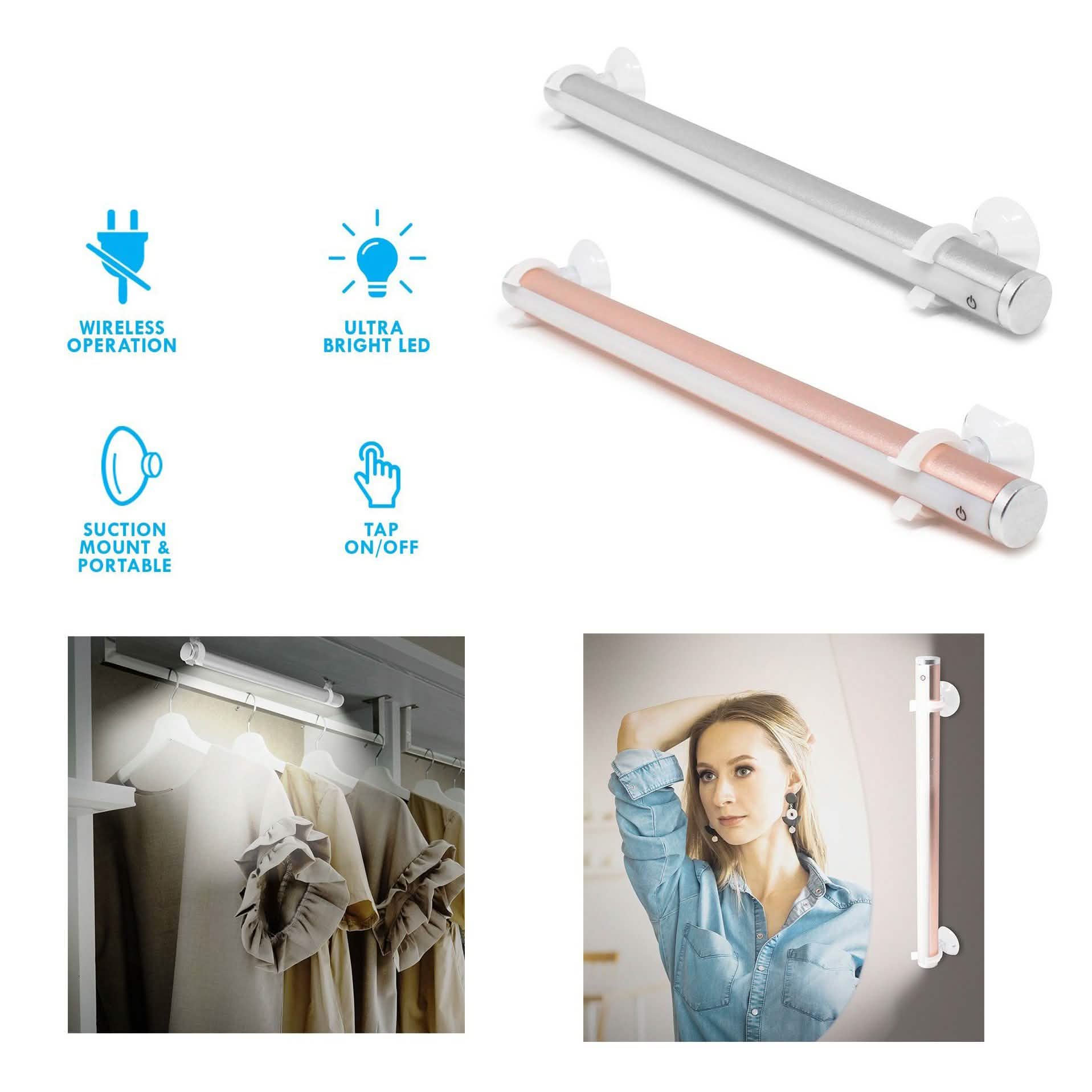Bright Basics Wireless Light Bar for Mirrors
