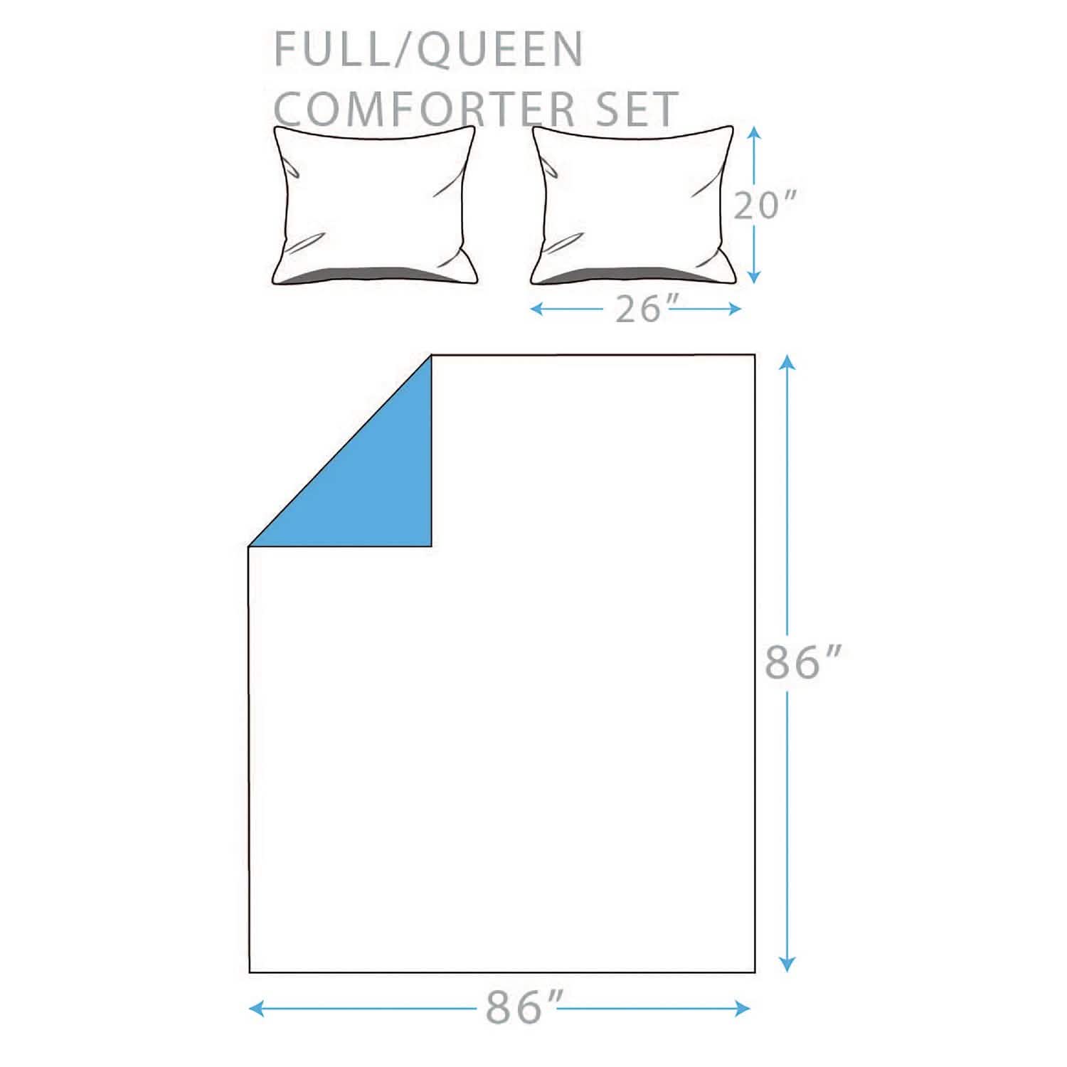Brooklyn Flat Herringbone Wide Striped Grey Comforter Set