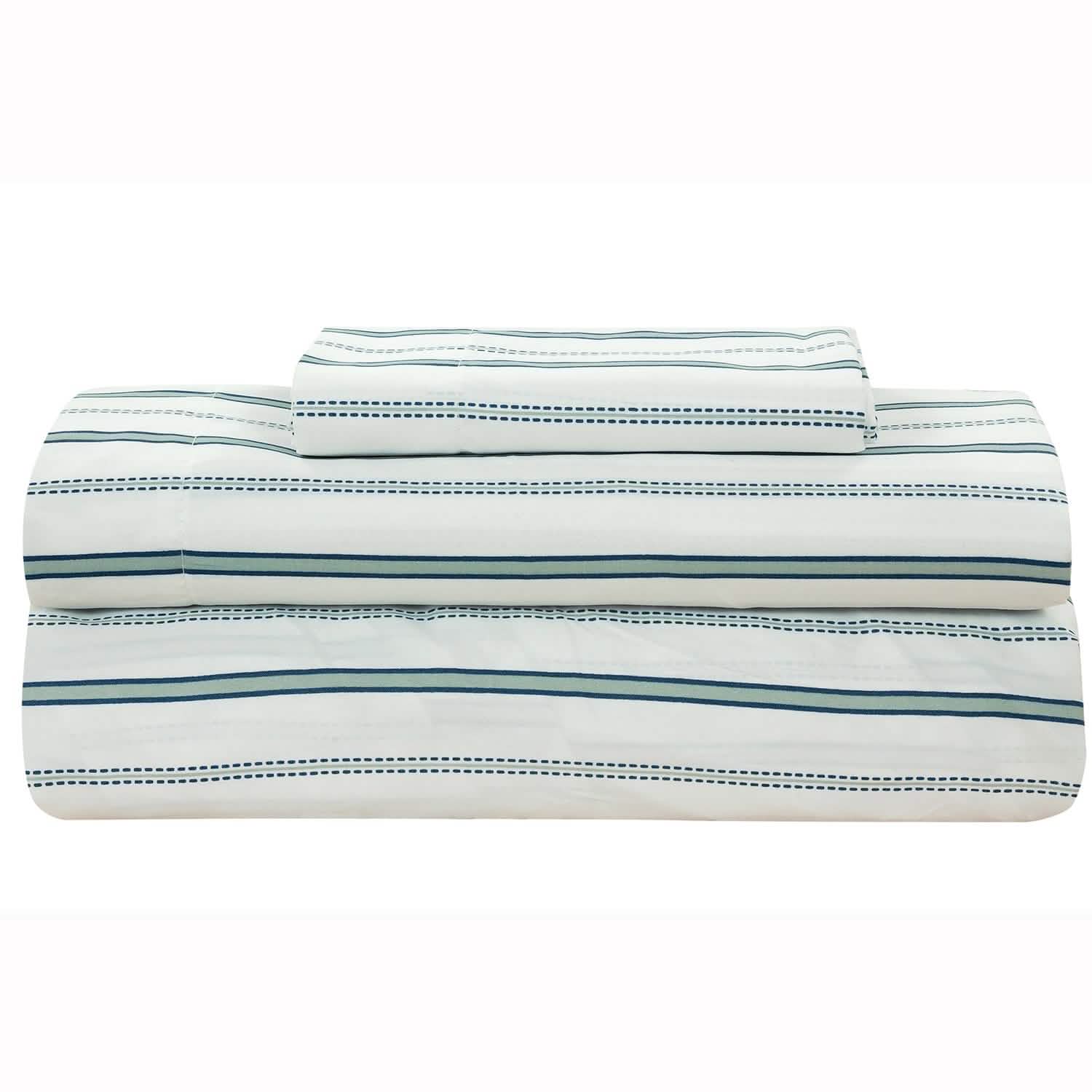 Brooklyn Flat Rugby Stripe Bed-in-a-Bag Set