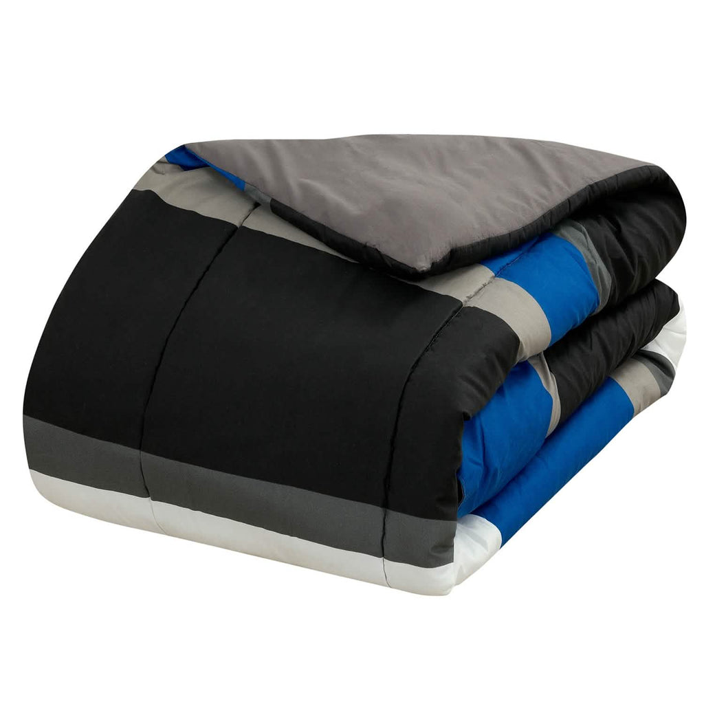 Brooklyn Flat Rugby Stripe Bed-in-a-Bag Set