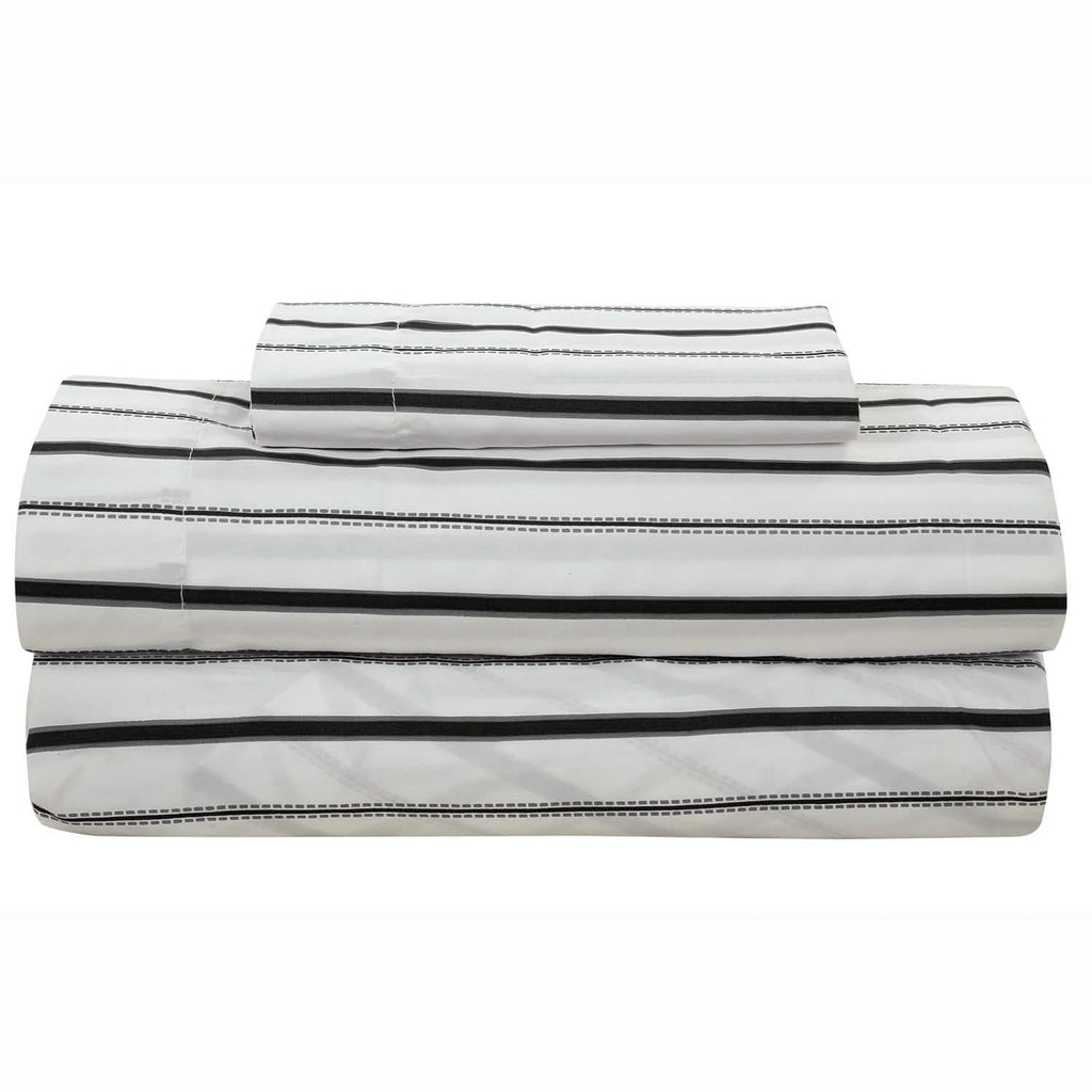 Brooklyn Flat Rugby Stripe Bed-in-a-Bag Set