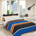 Brooklyn Flat Rugby Stripe Bed-in-a-Bag Set