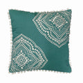 Brooklyn Flat Valencia Embroidered Pom Pom Decorative Pillow