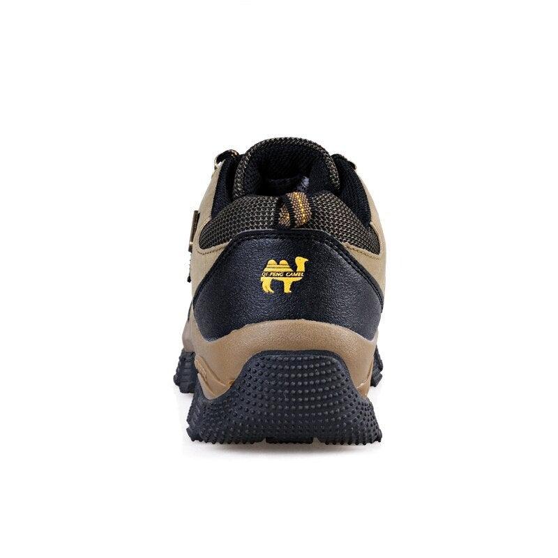 Brown Men's Wear-Resistant Sports Shoes Outdoor Hiking Shoes Training Solid Color Men's Shoe Low Top Waterproof Hiking Shoes Outdoor Lightweight Walking Shoes