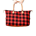 Buffalo Check Tote Weekender Bag Purse