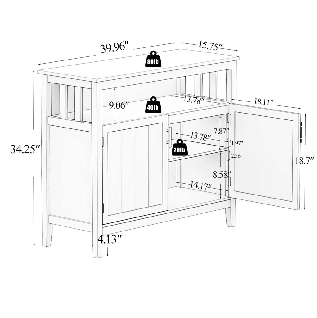 Buffet Cabinet Kitchen Storage Sideboard