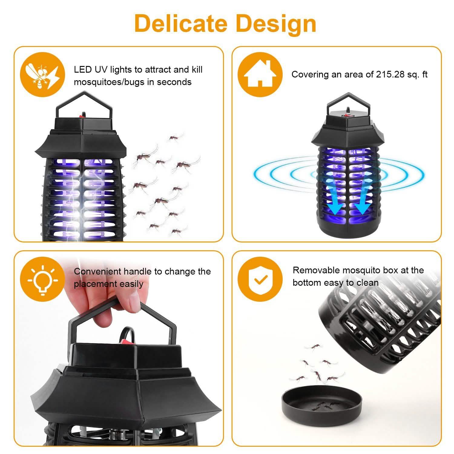 Bug Zapper Electric UV Mosquito Killer Lamp