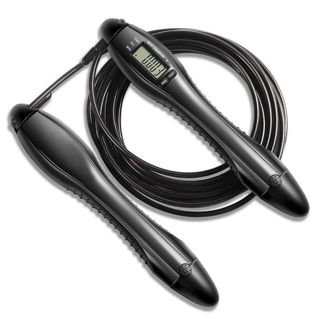 Built-in Rolling Pin Counter Jump Rope Skipping Rope Speed Rope For Boxing Jumping Training Lose Weight Fitness Digital Weight Calories Time Setting Skipping Rope With Counter For Indoor And Outdoor Exercise