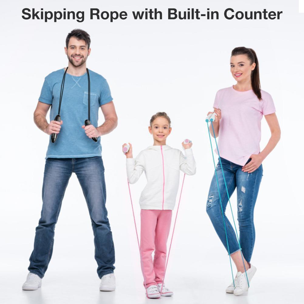 Built-in Rolling Pin Counter Jump Rope Skipping Rope Speed Rope For Boxing Jumping Training Lose Weight Fitness Digital Weight Calories Time Setting Skipping Rope With Counter For Indoor And Outdoor Exercise