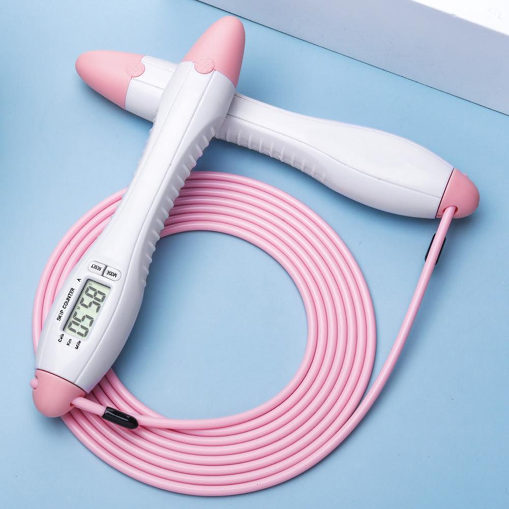 Built-in Rolling Pin Counter Jump Rope Skipping Rope Speed Rope For Boxing Jumping Training Lose Weight Fitness Digital Weight Calories Time Setting Skipping Rope With Counter For Indoor And Outdoor Exercise