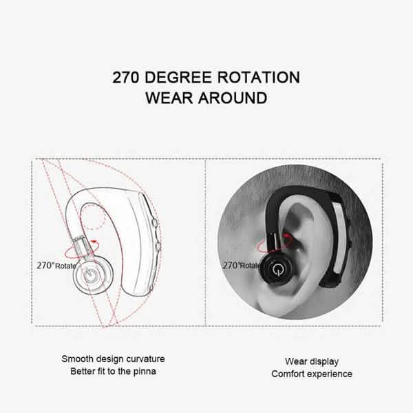 Business Wireless Bluetooth Earphone with Mic and Noise Cancellation