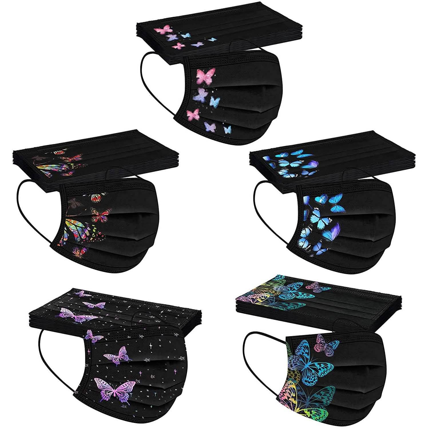 Butterfly Printed Paper Mask