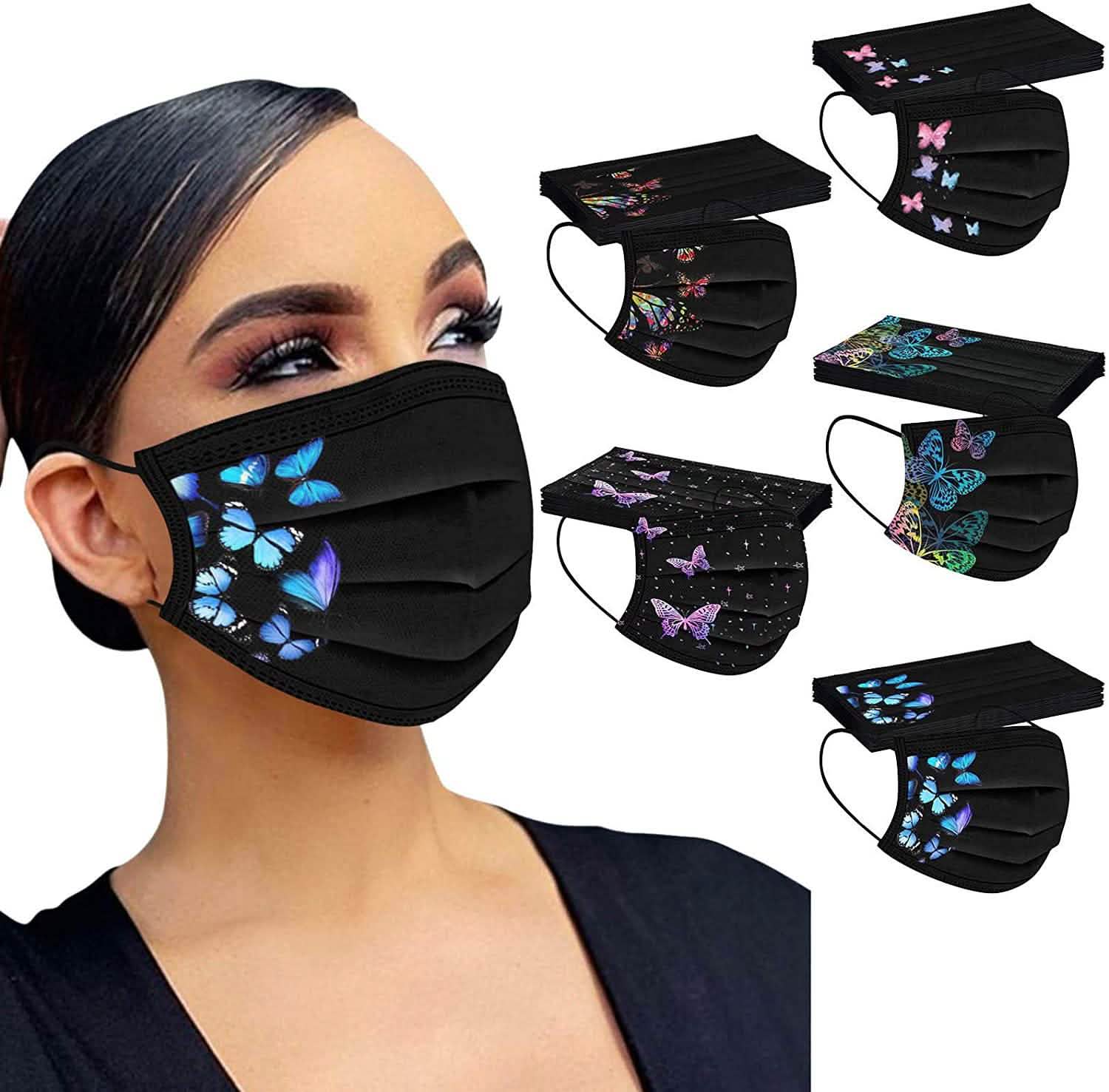 Butterfly Printed Paper Mask