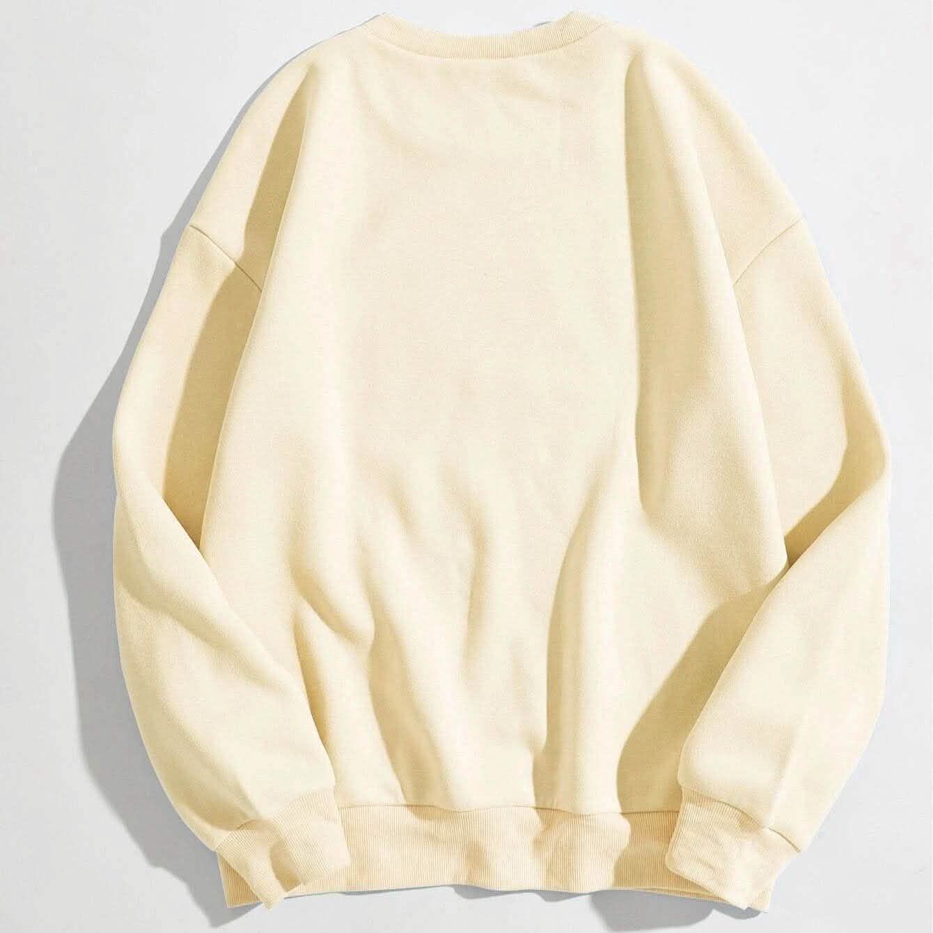 Butterfly & Slogan Graphic Thermal Sweatshirt