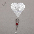 Butterfly Wind Spinner Hanging With Gazing Ball Spiral Tail 3D Metal Rotating Outdoor Stainless Steel Butterfly Metal Wind Chime Christmas Pendant Hanging Spiral Wind-chimes Garden Yard Home Decor