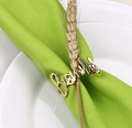 New Metal Letters Napkin Ring Table Decoration