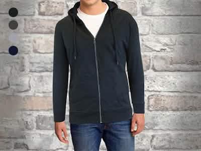 Men's Fleece-Lined Zip Sweater Hoodie