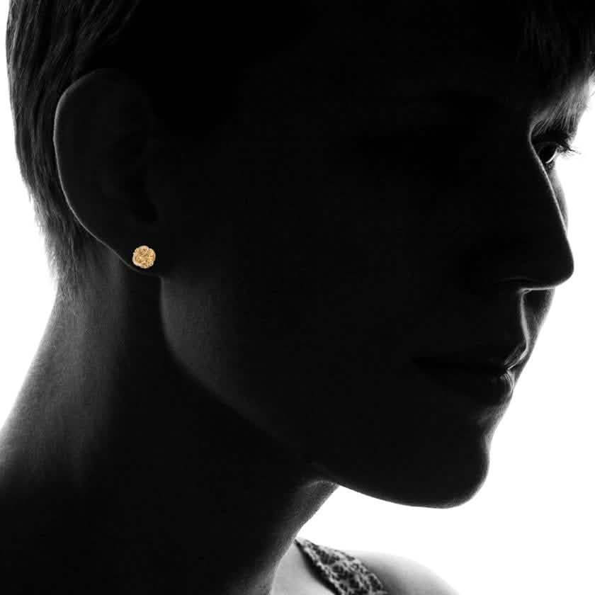 Euphir Love Knot Stud Earrings in 18K Gold Plating