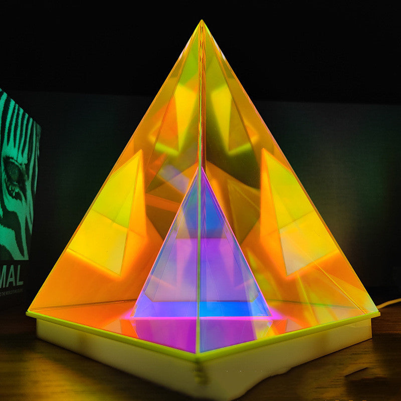 Pyramid Table Lamp Creative Night Light For Living Room And Bedroom Atmosphere