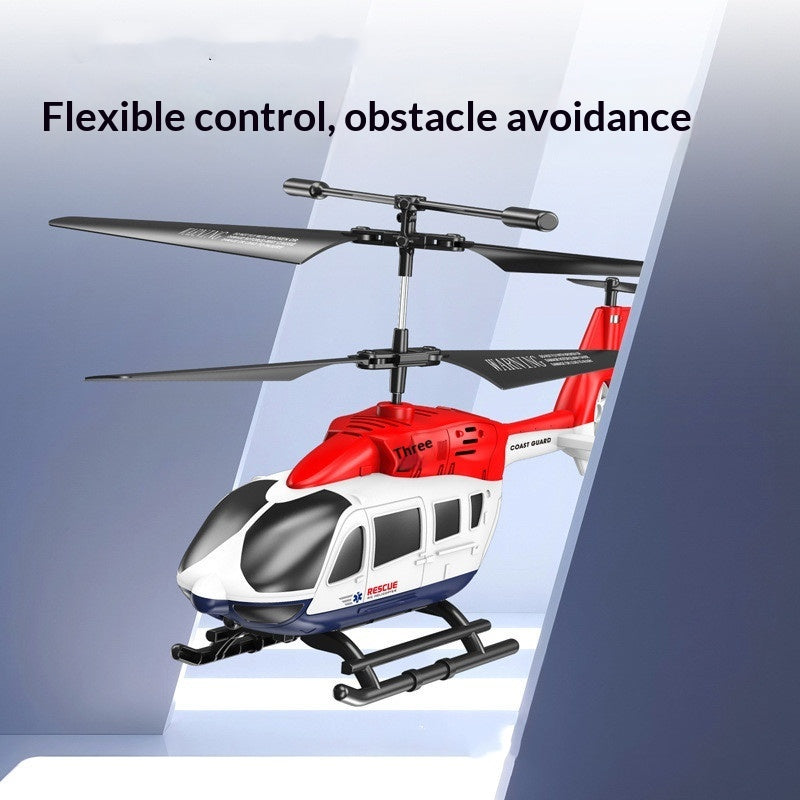Remote-Controlled, Drop-Resistant Fire Rescue Helicopter Model Toy