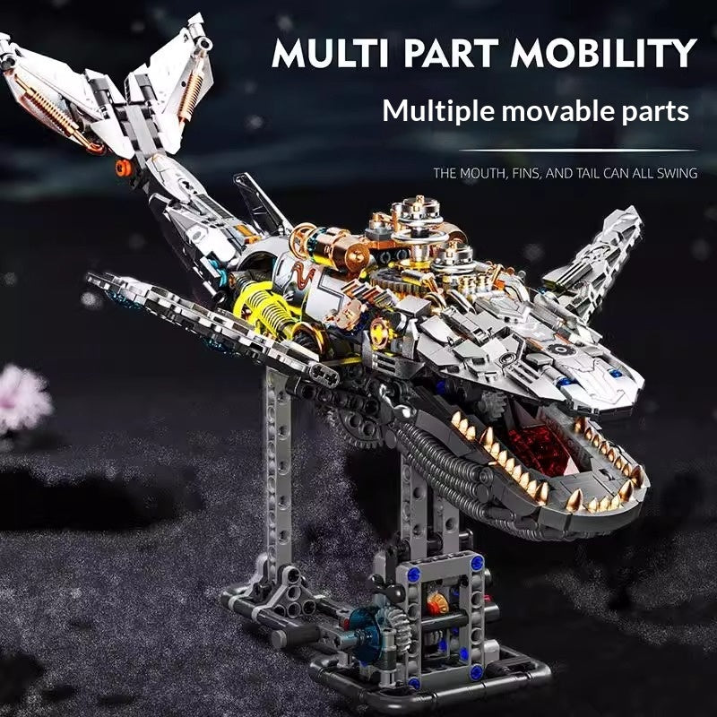 US And Electric Mechanical Lion And Whale Building Blocks That Also Double As Toys