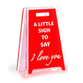 [2D Flat] Charming "I Love You Little Sign" Acrylic Desk Plaque - The Perfect Office Decor Accessory And Gift for Friends, Couples, And Family.