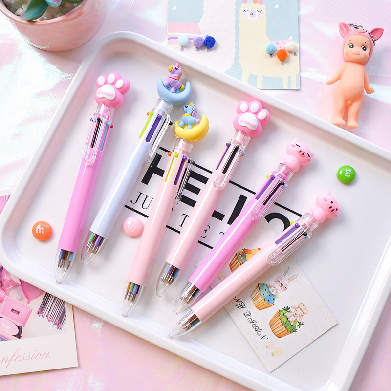 Cartoon Colored Push Action Ballpoint Pen