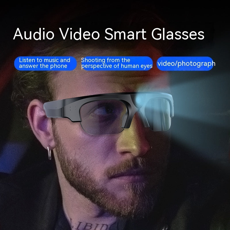 HD Video Recording Smart Glasses with Bluetooth | Hands-Free Calling & Wireless Music Playback for Outdoor & Sports