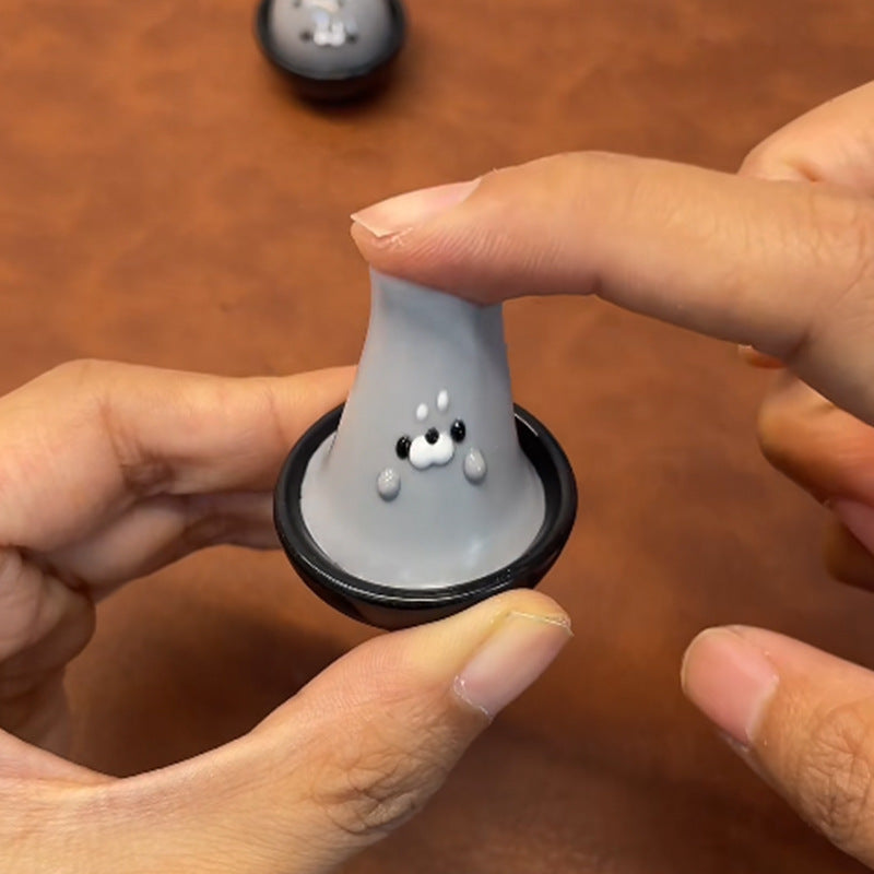 Lollipop-shaped Little Seal Toy With A Hand-painted Noseperfect As A Stress-relief Gadget