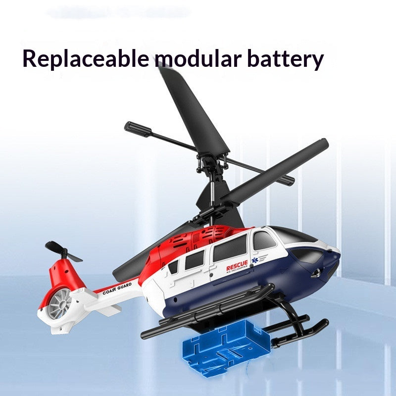 Remote-Controlled, Drop-Resistant Fire Rescue Helicopter Model Toy