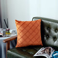 Pure Color Velvet Plaid Pillowcase Home Sofa Bedside Pillow Short Plush Cushion