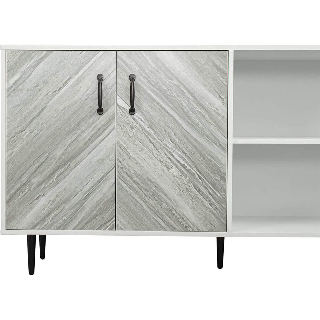 Cabinet with 2-Doors and 3-Open Shelves