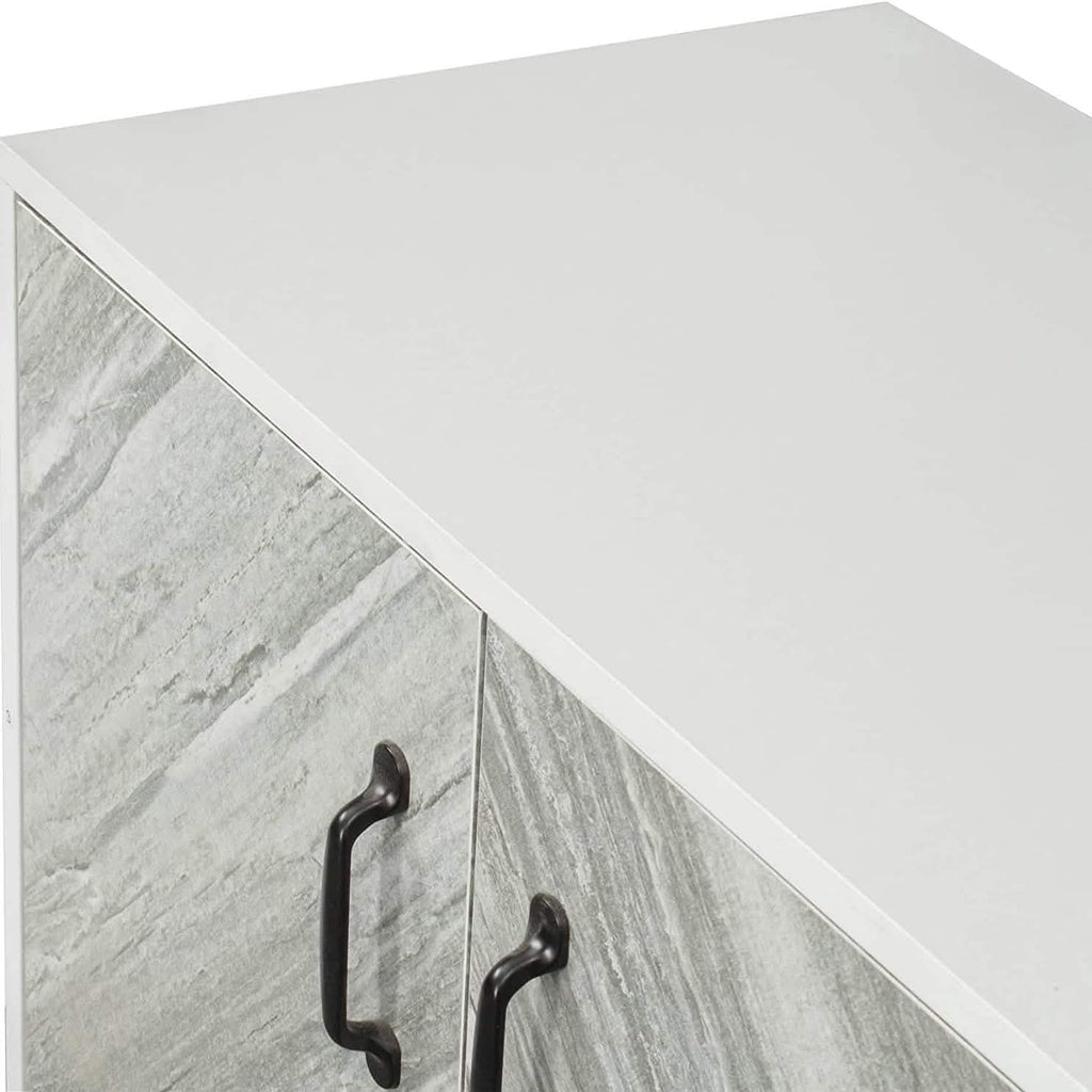 Cabinet with 2-Doors and 3-Open Shelves