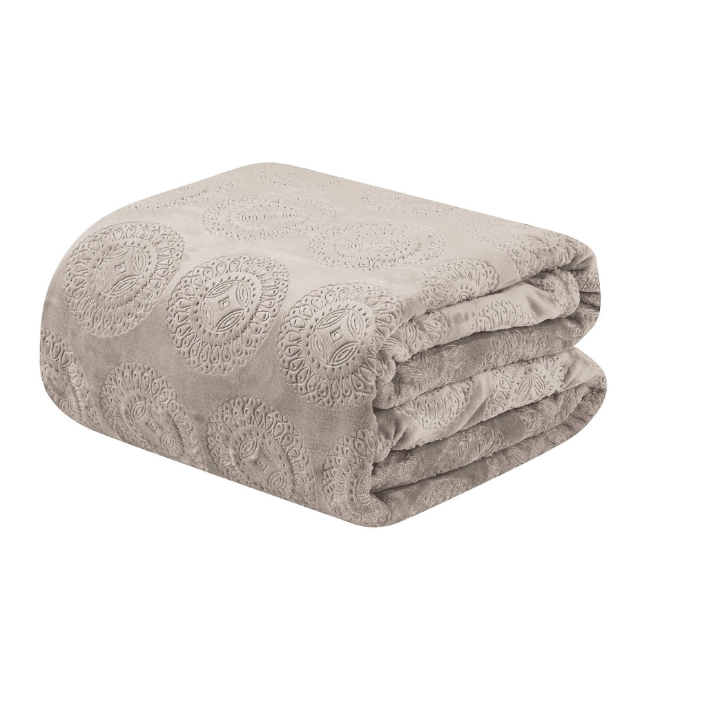 Caesar French Collection Flannel Fleece Blanket