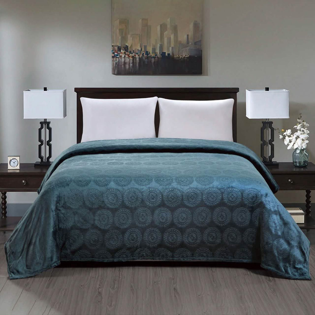 Caesar French Collection Flannel Fleece Blanket